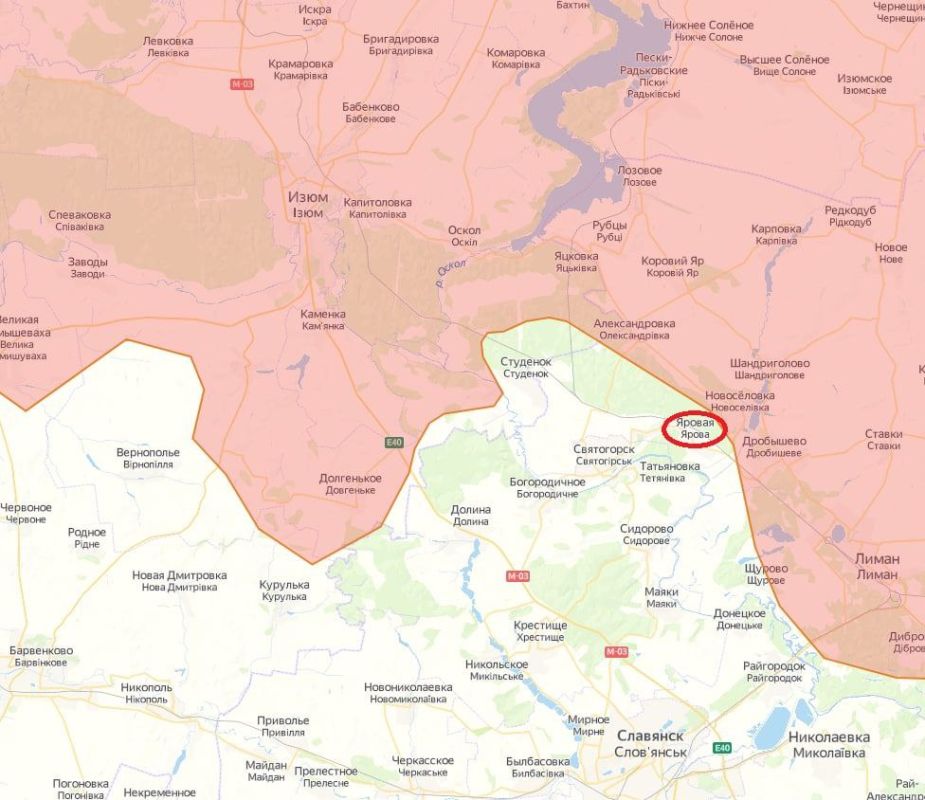 Сообщают о том, что. подразделения союзных сил России и ЛНР освободили поселок Яровая, расположенный под Святогорском. Наши войска все больше приближаются к Славянску и Краматорску