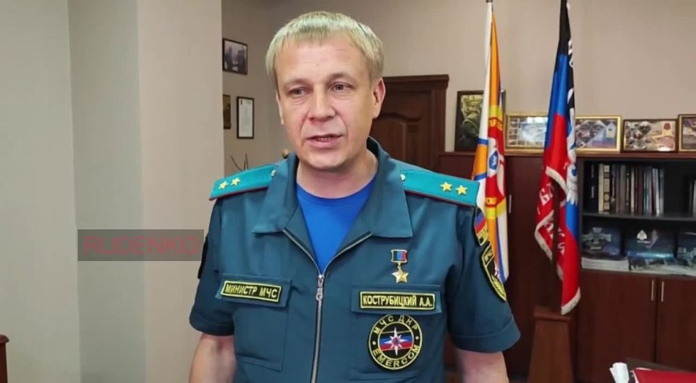 Министр МЧС ДНР Алексей Кострубицкий об обстреле базы МЧС в Краснолиманском районе село Рубцы