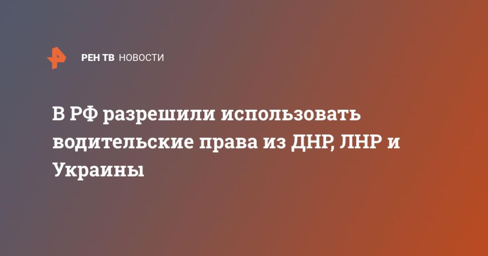 В РФ разрешили использовать водительские права из ДНР, ЛНР и Украины