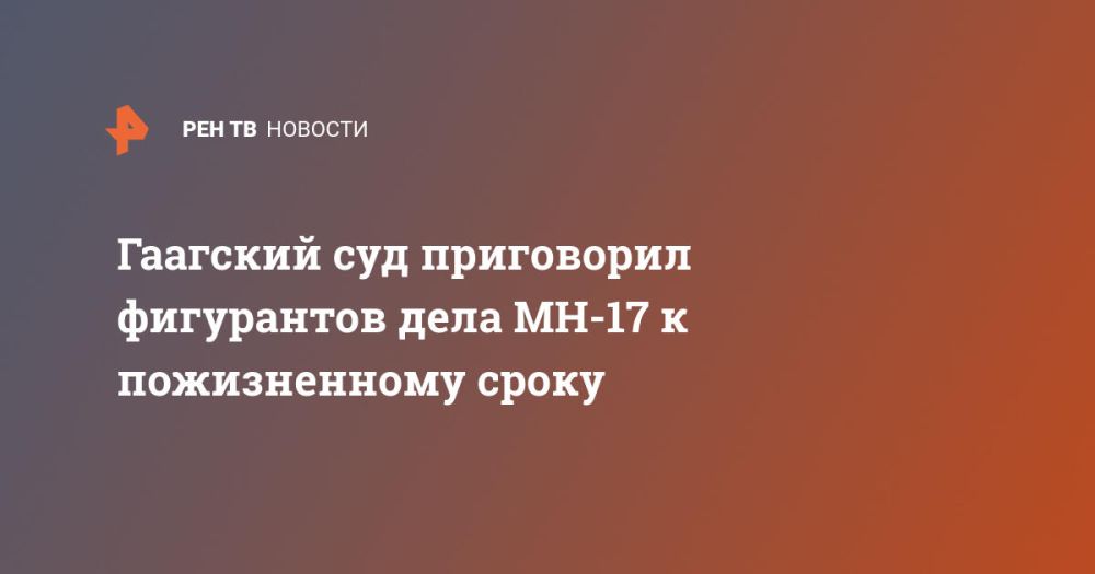 Гаагский суд приговорил фигурантов дела MH-17 к пожизненному сроку