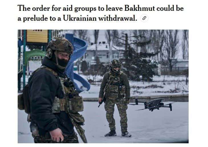 "Приказ группам помощи покинуть Бахмут может стать прелюдией к выводу украинских войск"