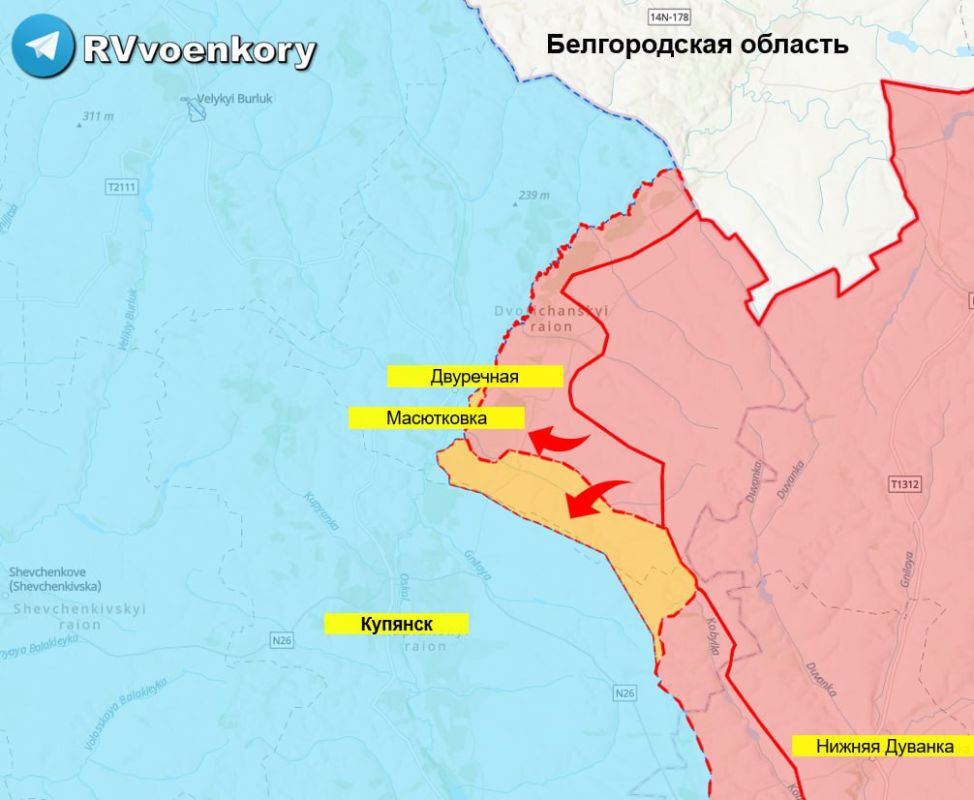 Армия России наступает на Купянском, Лиманском, Артёмовском, Авдеевском и Шахтерском направлениях