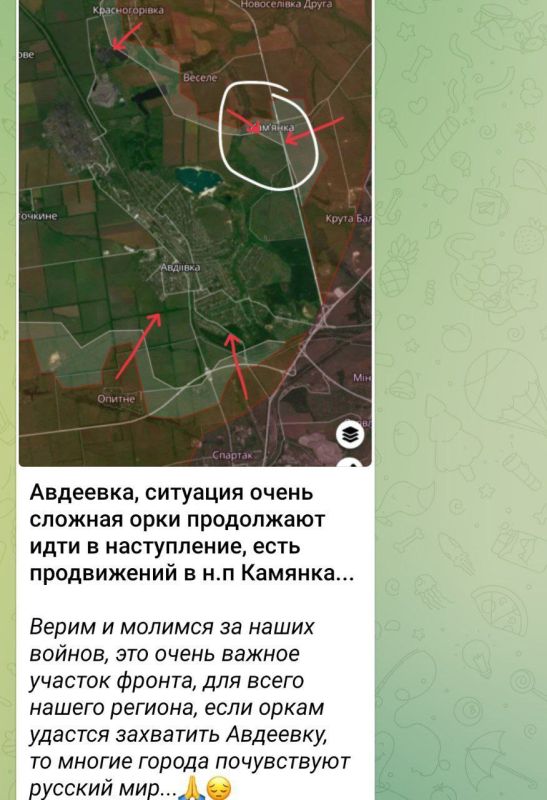 Виталий Киселев: Украинские тг-каналы подтверждают успех на севере от Авдеевки