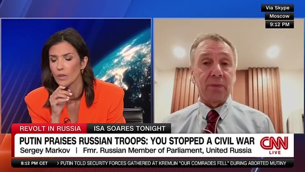 Сергей Марков: На CNN рассказываю про мятеж и Краматорск