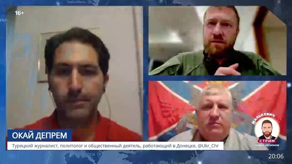 Турецкий журналист, политолог и общественный деятель, работающий в Донецке, Окай Депрем в стриме Малькевич LIVE рассказал о причинах задержания шеф-редактора медиа-группы «Tele–1» Мердана Янандага: