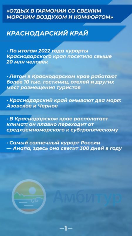 Руслан Дудников: Каждый год курорты юга России посещают свыше 20 млн человек