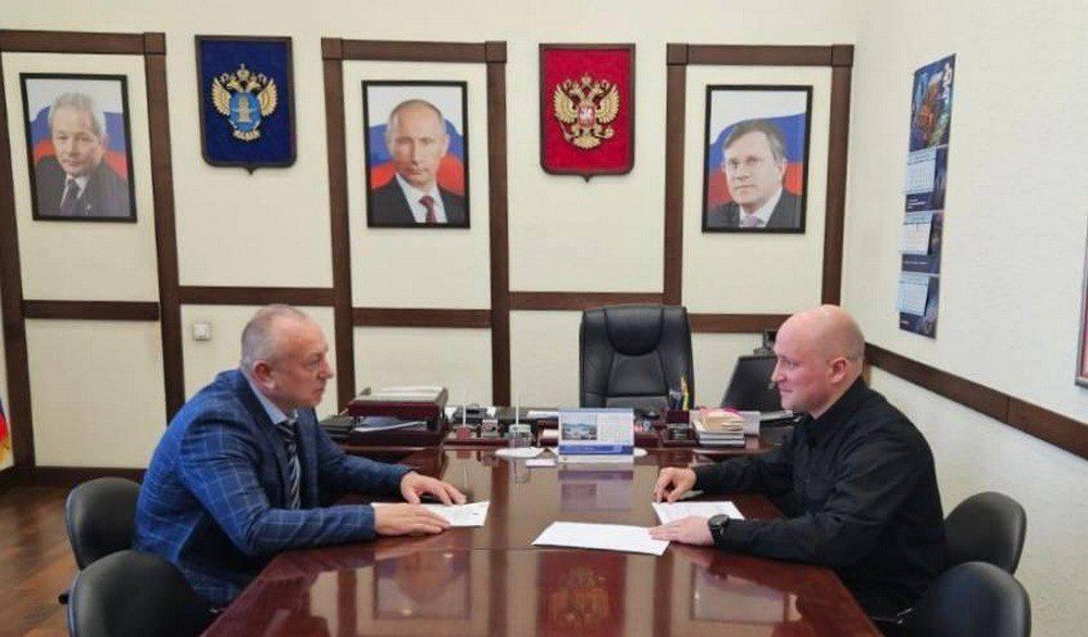 Владимир Рудяк провел рабочую встречу с министром транспорта ДНР Владимиром Тужилиным