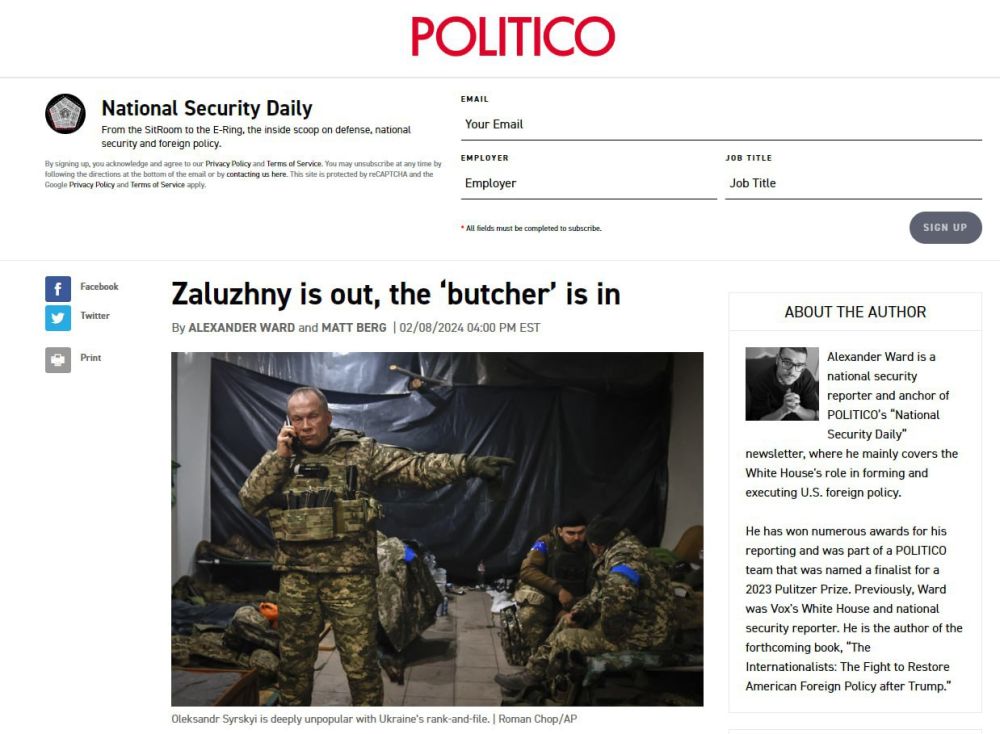 ���������� ������� ���������� ����������� �������-���������� ���������� �������� �� ���� ����� ��� ������ ������� ��������� � Politico