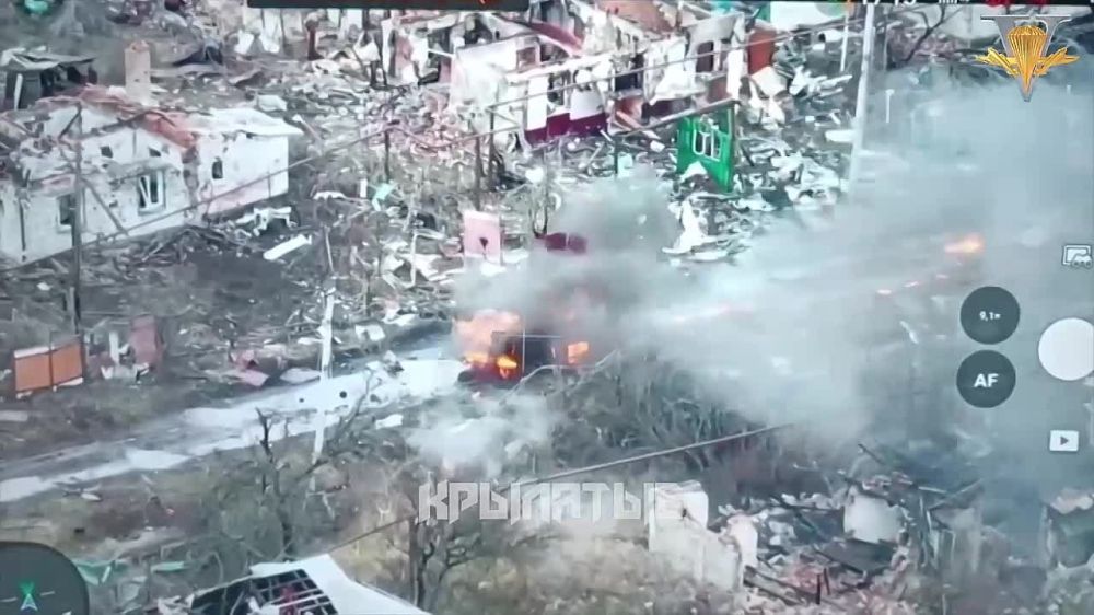 Российский FPV-дрон уничтожил украинскую БМП-1