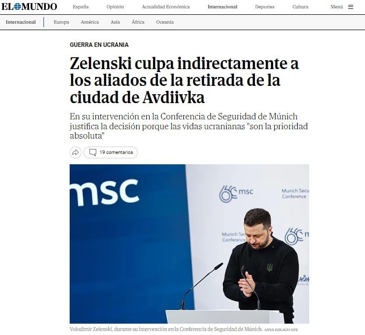 ��������� ����� ��������� � ����� �������� � El Mundo