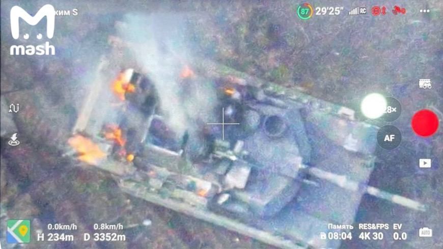 ������ ���� Abrams M1, ������� ������� FPV-������ �� ���������� �����������