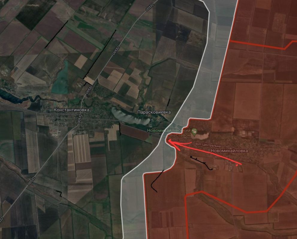 Российские войска закрепились населенном пункте Парасковиевке, сообщают источники с места событий