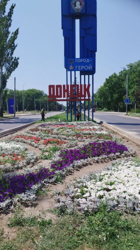 Василий Ткачук: Силами МУП АГД "ЗЕЛЕНСТРОЙ КАЛИНИНСКОГО РАЙОНА" ведётся покос травы по проспекту Ильича в Калининском внутригородском районе города Донецка