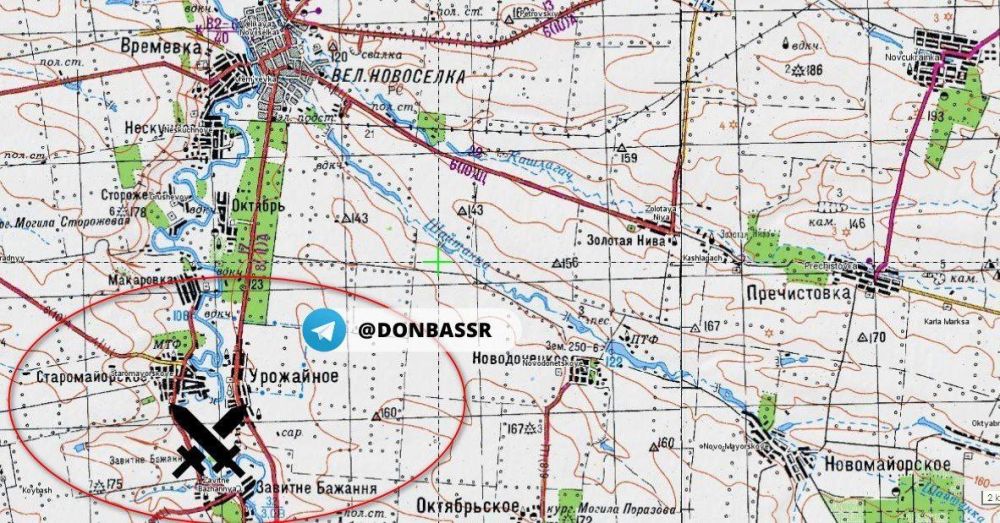Освобождение большей части Урожайного через месяц после того, как ВСУ были выбиты из соседнего Старомайорского