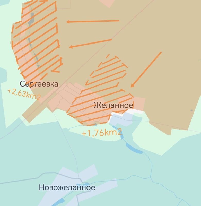Борис Рожин: Продвижение ВС РФ.. 1. В районе Сергеевки (село освобождено) и Желанного (село практически освобождено)