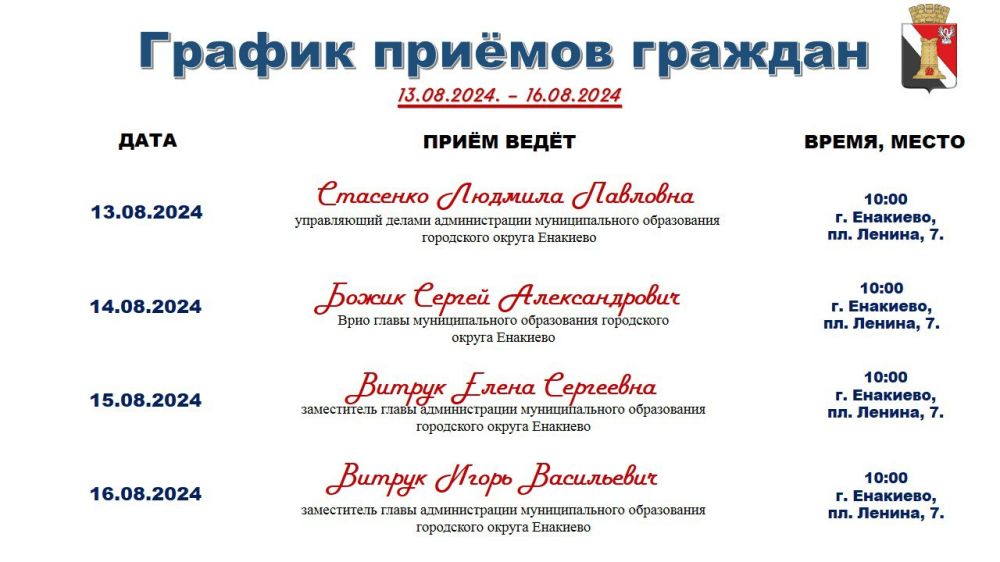 ������ ������� ������� � ������ � ���������� � 13.08.2024 �� 16.08.2024