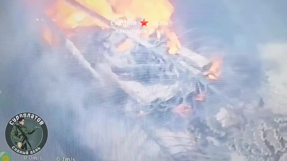 Российский FPV-дрон сжег танк ВСУ в Новогродовке