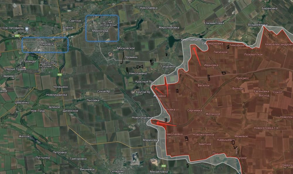Два майора: Покровское направление. Каналы противника о продолжающемся наступлении Армии России за сутки: