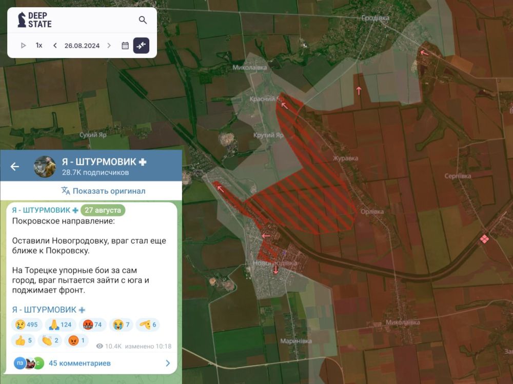 Боевик 3-й ОДШБр сообщает, что ВСУ выбиты из города Новогродовка на Покровском направлении