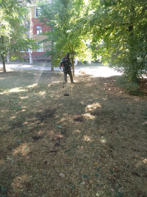 Николай Михайлов: По Поручению Главы Донецкой Народной Республики Дениса Владимировича Пушилина во всех населенных пунктах округа ведутся работы по покосу травы и карантинных растений