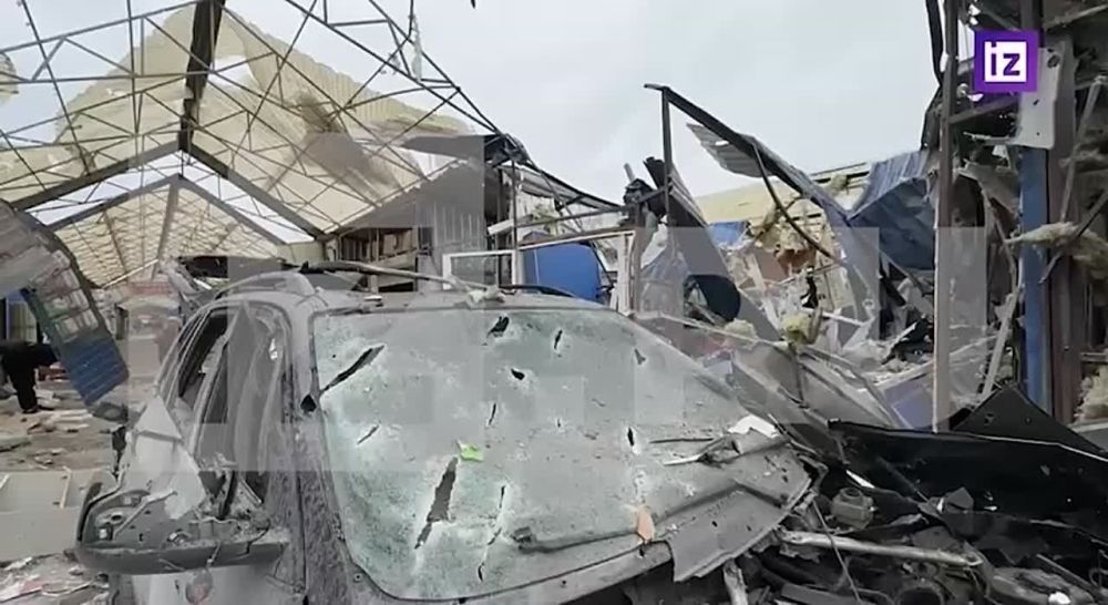 Родион Мирошник: ВИДЕО корреспондента Известий Евгения Быковского с места прилета по Донецкому рынку «Сокол»