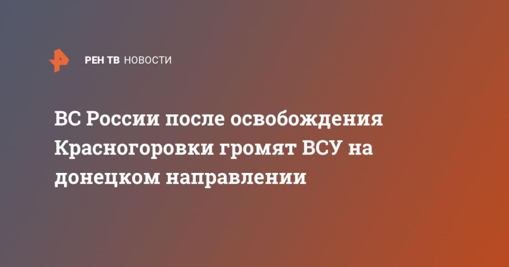 ВС России после освобождения Красногоровки громят ВСУ на донецком направлении