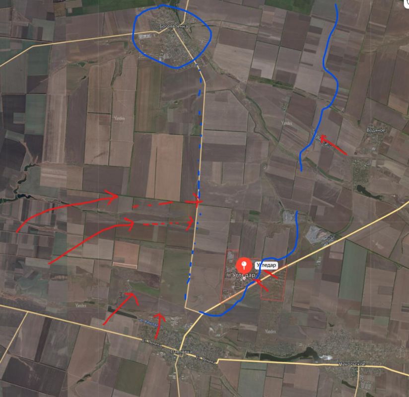 Борис Рожин: Если сообщения о взятии опорников к западу от трассы Угледар-Богоявленка верны, то это прозрачно намекает на начало установления огневого контроля над ключевой дорогой снабжения гарнизона Угледара