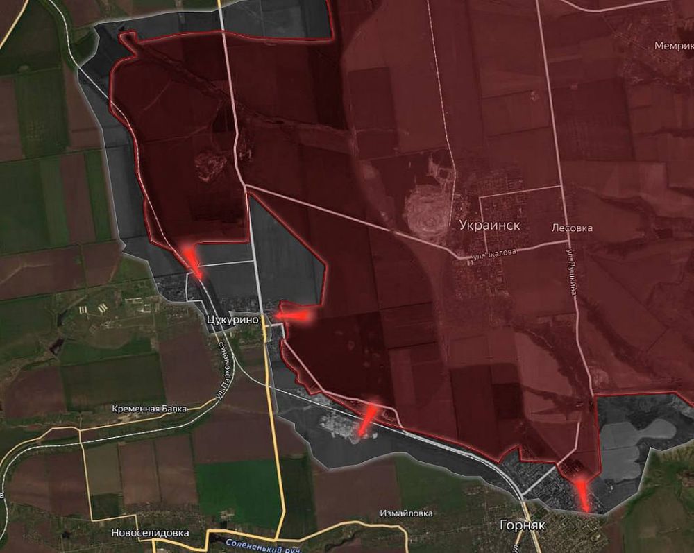 «На Кураховско-Покровском направлении ВС РФ закрепились на южной окраине Цукурино, а также расширили зону контроля к северу от поселка