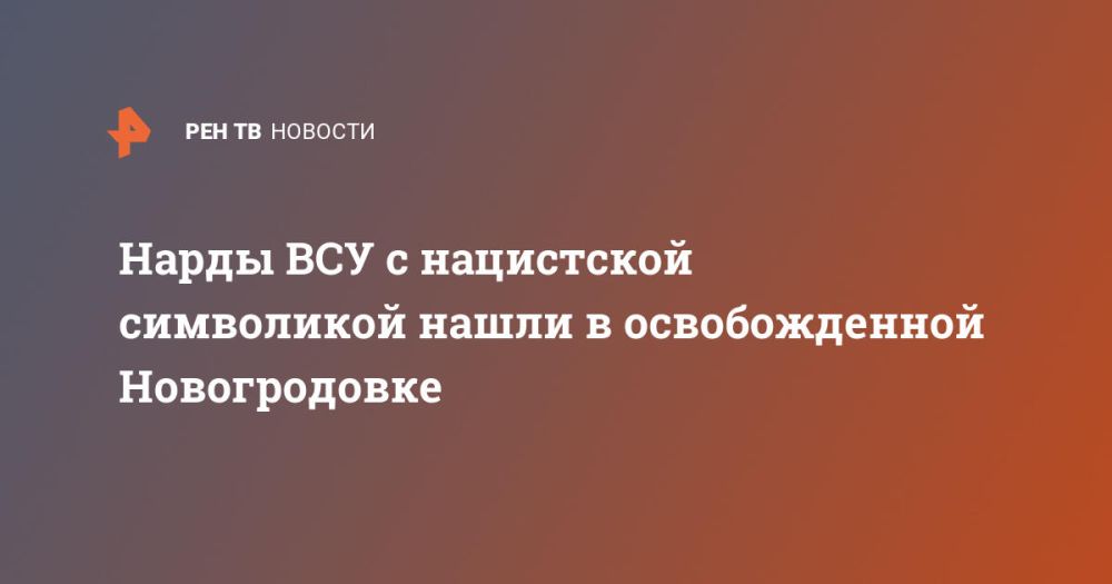 Нарды ВСУ с нацистской символикой нашли в освобожденной Новогродовке