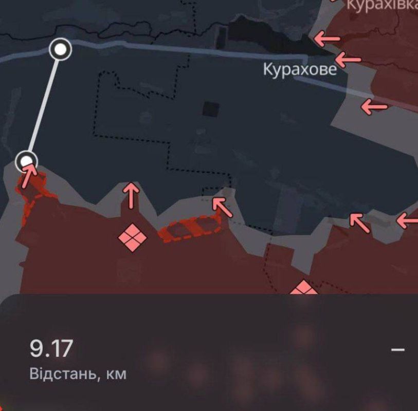 Юлия Витязева: До перерезания единственной асфальтированной дороги на Курахово ВС РФ осталось 9км