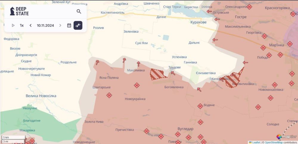 Юрий Баранчик: Мониторинговый канал противника пишет, что ВС России продвинулись в Торецке и близ Селидово