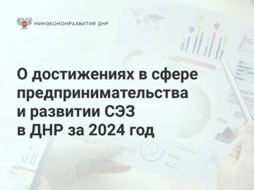 О достижениях в сфере предпринимательства и развитии СЭЗ в ДНР за 2024 год