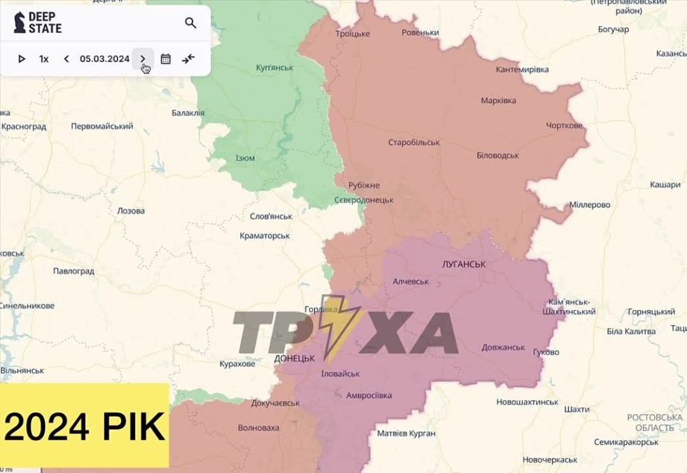 Юлия Витязева: Вражеские сводки. Итоги с фронта. Карты продвижения ВС РФ за 7 дней и весь 2024 год