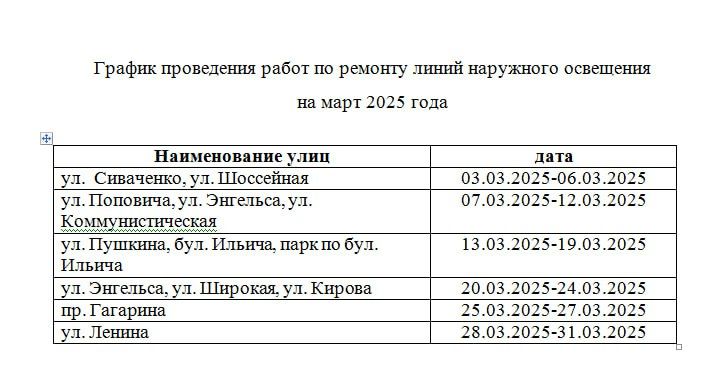 Дмитрий Лысенко: С целью проведения работ по ремонту и техническому содержанию линий наружного освещения на территории городского округа Торез составлен график проведения ремонтных работ и технического обслуживания ЛЭП на...