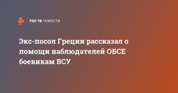 Экс-посол Греции рассказал о помощи наблюдателей ОБСЕ боевикам ВСУ