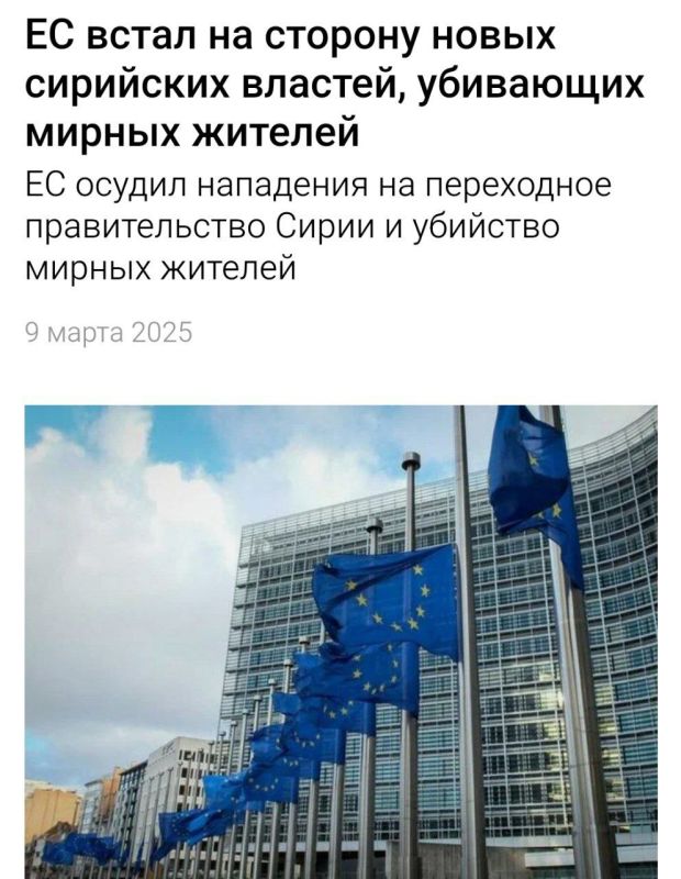 Майя Пирогова: Официальная точка зрения Евросоюза, разглагольствующего о правах человека, свободе слова и демократических принципах, на деле поддержала массовые убийства христиан и алавитов в Сирии