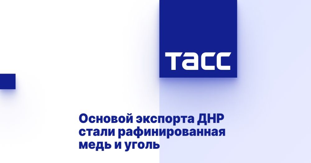 Основой экспорта ДНР стали рафинированная медь и уголь