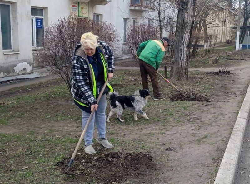 Силами коммунальных предприятий были проделаны работы по наведению чистоты и порядка на территории г. Моспино:
