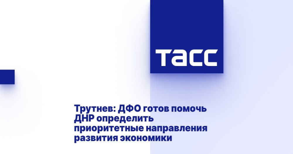 Трутнев: ДФО готов помочь ДНР определить приоритетные направления развития экономики