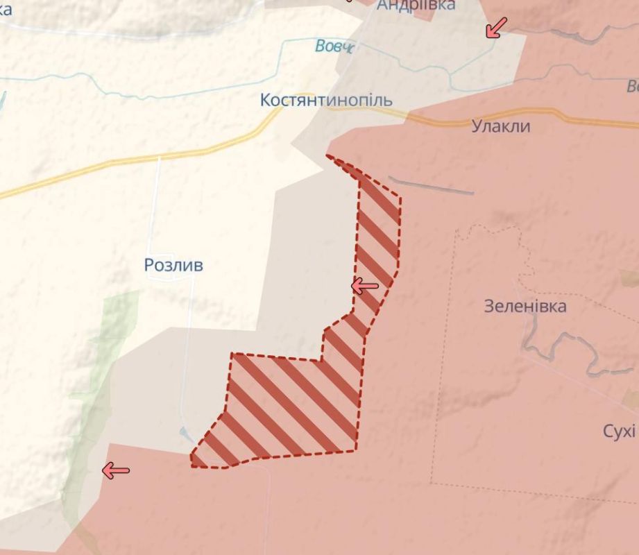 Вражеский паблик Deep State сообщает о продвижении Армии РФ в районе Разлива (западнее Курахово) и Тарасовки (восточнее Мирнограда на юго-западе ДНР)