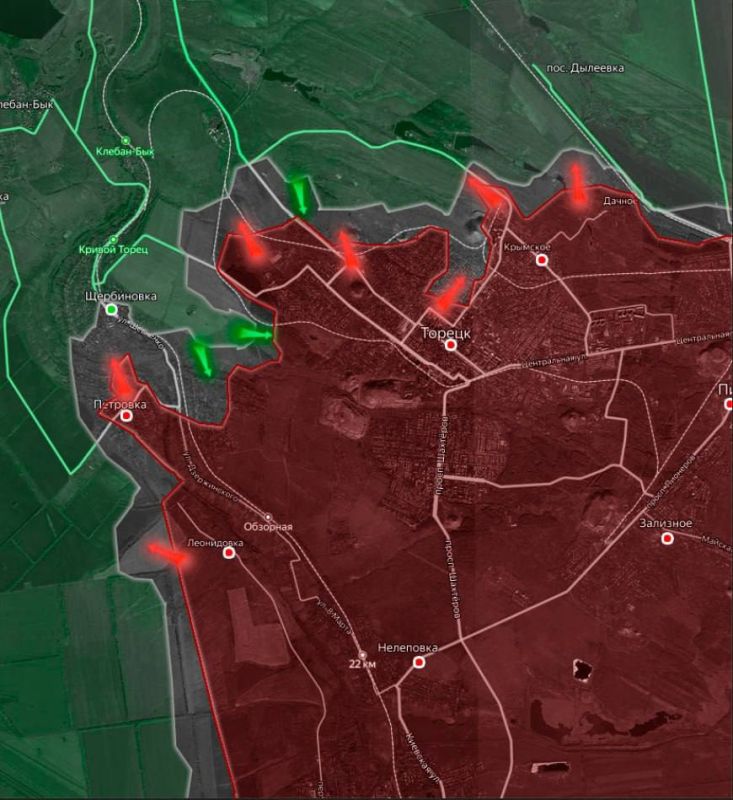 «На Торецком направлении ВС РФ удалось продвинуться в городе Торецке