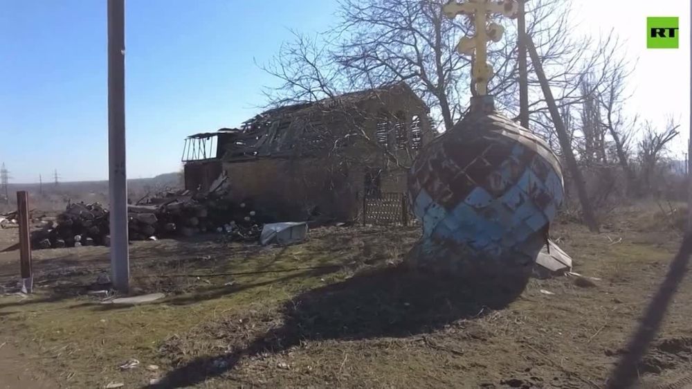 Александр Волошин: #Донбасс_возрождение. Храм Архистратига Михаила в Авдеевке, переживший обстрелы, возвращается к жизни