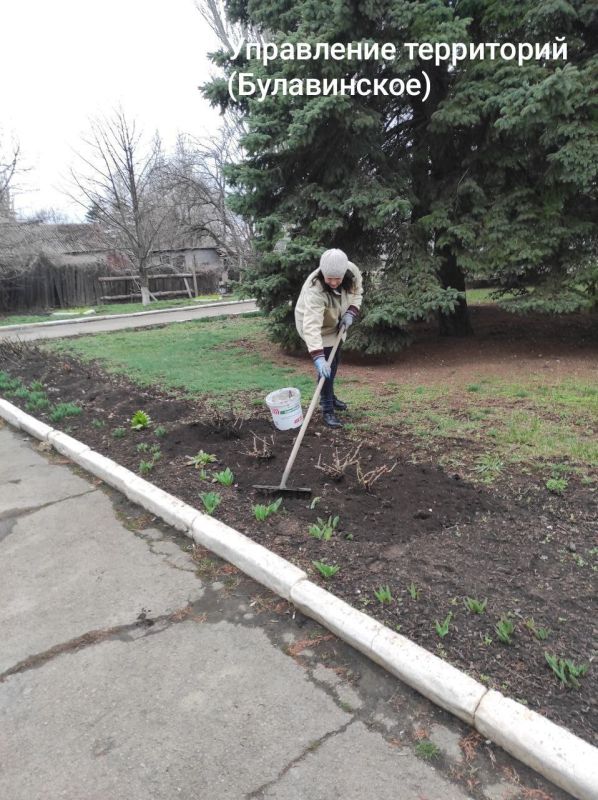 Игорь Мартынов: Сотрудники управления территориями городского округа Енакиево на общегородском субботнике