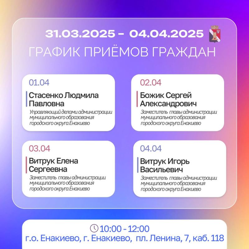 ������ ������ ������� � ������ � ���������� � 31.03.2025 �� 04.04.2025