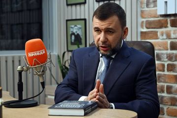 Глава ДНР Денис Пушилин в интервью военкору Дмитрию Стешину на радио "Комсомольская правда": В Донецке уже запах мира