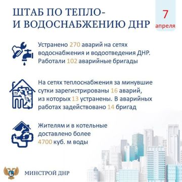 В оперативном штабе по водоснабжению и отоплению отчитались о проведенных 7 апреля работах