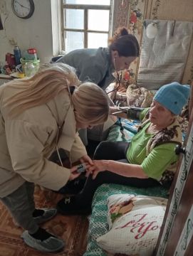Врачи Тельмановской центральной районной больницы осуществили выезд в с.Берёзовое и с.Степное