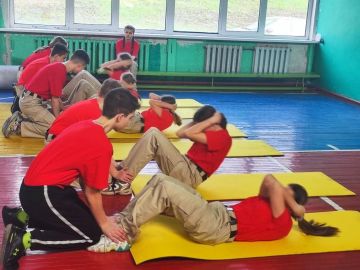Юнармейцы ВПК "Гром" г.о. Макеевка приняли участие в акции "Я-ГТО"
