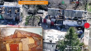 КТО В ТЕРЕМОЧКЕ ЖИВЁТ?. Хотя вероятно после нескольких прилётов русских FPV-дронов на оптоволокне внутри уже не осталось живых хохлов Место действия — населённый пункт Отрадное в ДНР @voin_dv