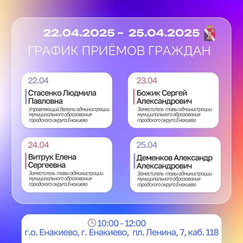 ������ ������ ������� � ������ � ���������� � 22.04.2025 �� 25.04.2025